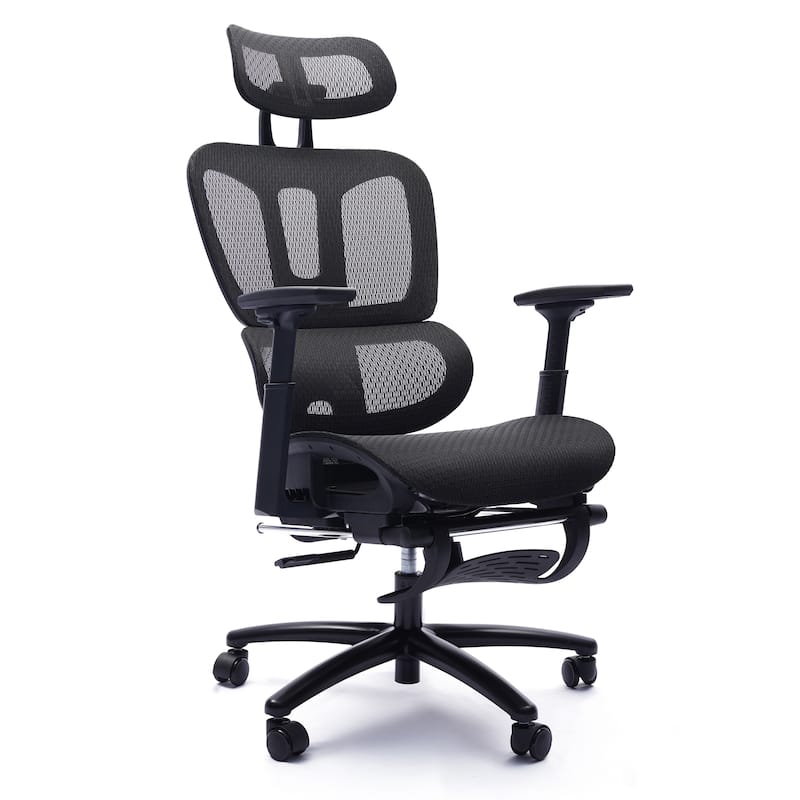 Sealy® Huxley Mesh Swivel Office Chair with Adjustable Headrest