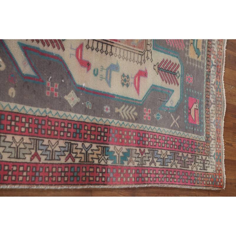 Over-Dyed Meshkin Persian Vintage Runner Rug Handmade Wool Carpet - 4'5" x 10'5"