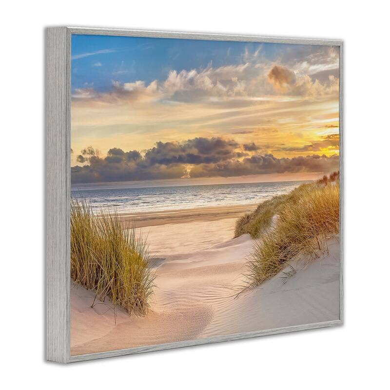 Stupell Serene Beach Between Dunes Framed Giclee Art Design By Mike Calascibetta