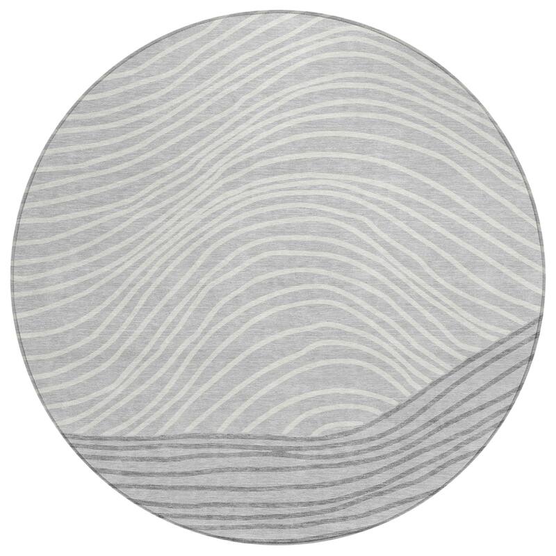 Machine Washable Indoor/ Outdoor Modern Arches Chantille Rug