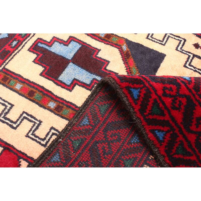 ECARPETGALLERY Hand-knotted Teimani Red Wool Rug - 2'9 x 4'8