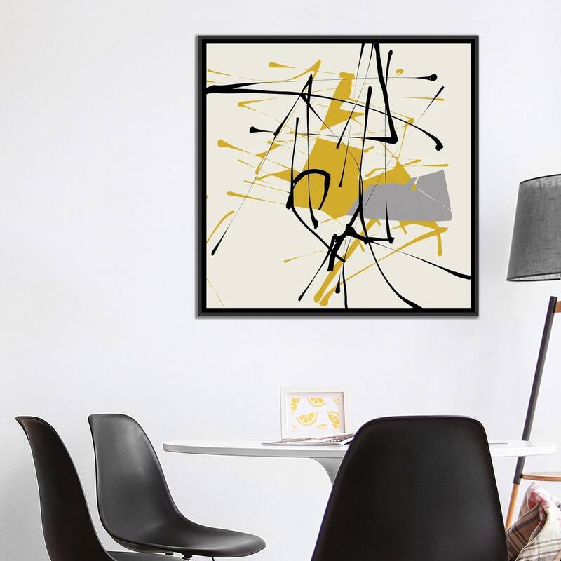 iCanvas "Remembering Pollock" by Angel Estevez Framed Canvas Print