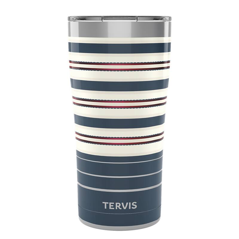 Tervis Traveler Sailor Stripes Triple Walled Insulated Travel Tumbler, Stainless Steel - 20oz