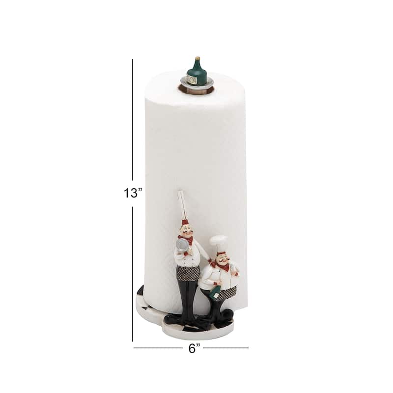 Polystone Chef Paper Towel Holder - White - Roche River Decor