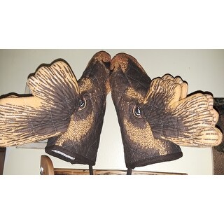 Shop Brown Moose Quilted Cotton Oven Mitt Overstock 8840308