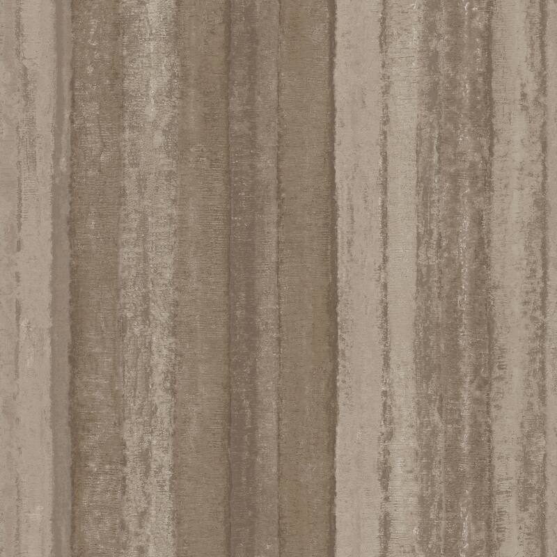 Galerie Wallcoverings Ambiance Nomed Stripe Design Vinyl on Non-woven Matte Wallpaper Roll - 33 feet x 21 inches - Taupe