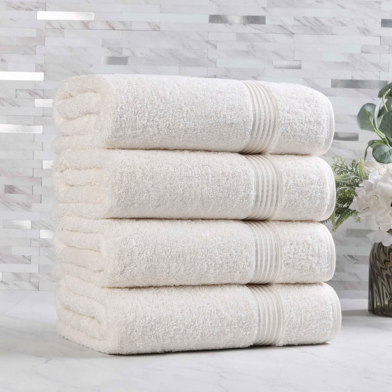 Superior Heritage Egyptian Cotton Absorbent Bath Towel Set of 4