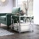 preview thumbnail 6 of 21, Pehrson Contemporary 24-inch Glass Top Metal 1-Shelf Side Table by Silver Orchid