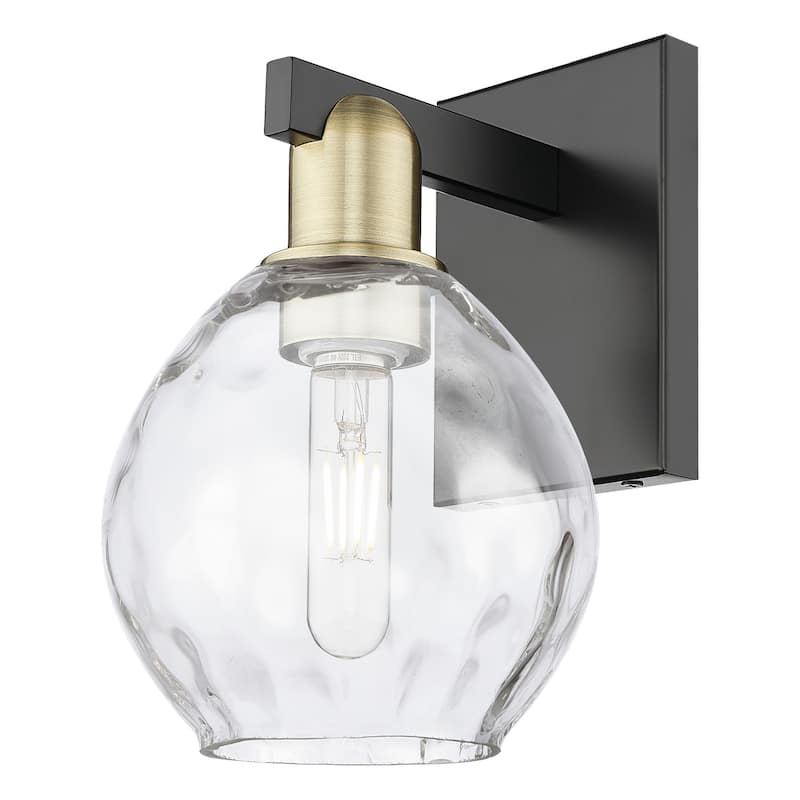 Innovations Lighting 716-1W-11-6 Waverly Sconce Waverly 11" Tall Wall - Black Antique Brass / Clear