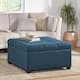 Carlsbad Tufted Square Storage Ottoman by Christopher Knight Home - Dark Blue