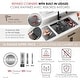 preview thumbnail 2 of 14, STYLISH 28 inch Stainless Steel 16G 60/40 Double Bowl Workstation Kitchen Sink - 28" x 19" x 10"