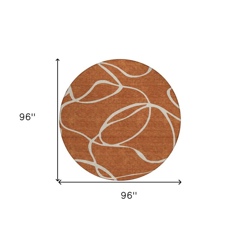HomeRoots Abstract Transitional Rectangle Outdoor Rug