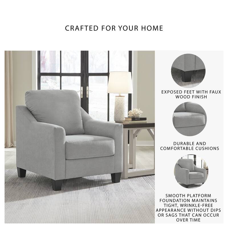 Signature Design by Ashley Adlai Gray Chair - 34"W x 39"D x 40"H