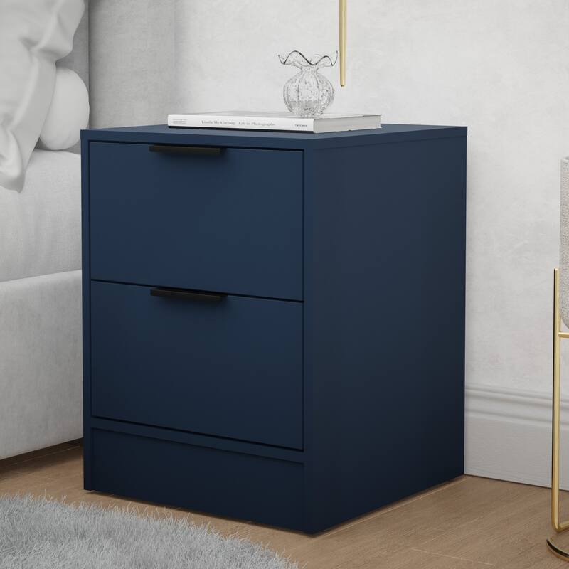 Kappesberg Vails 17 in W Modern 2-Drawer Nightstand – Small Bedroom Storage