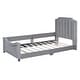 preview thumbnail 44 of 55, Casual Upholstered Daybed with Guardrail, Classic Headboard Footboard, Wood Slat Support Bed for Children Kids Platform Bed