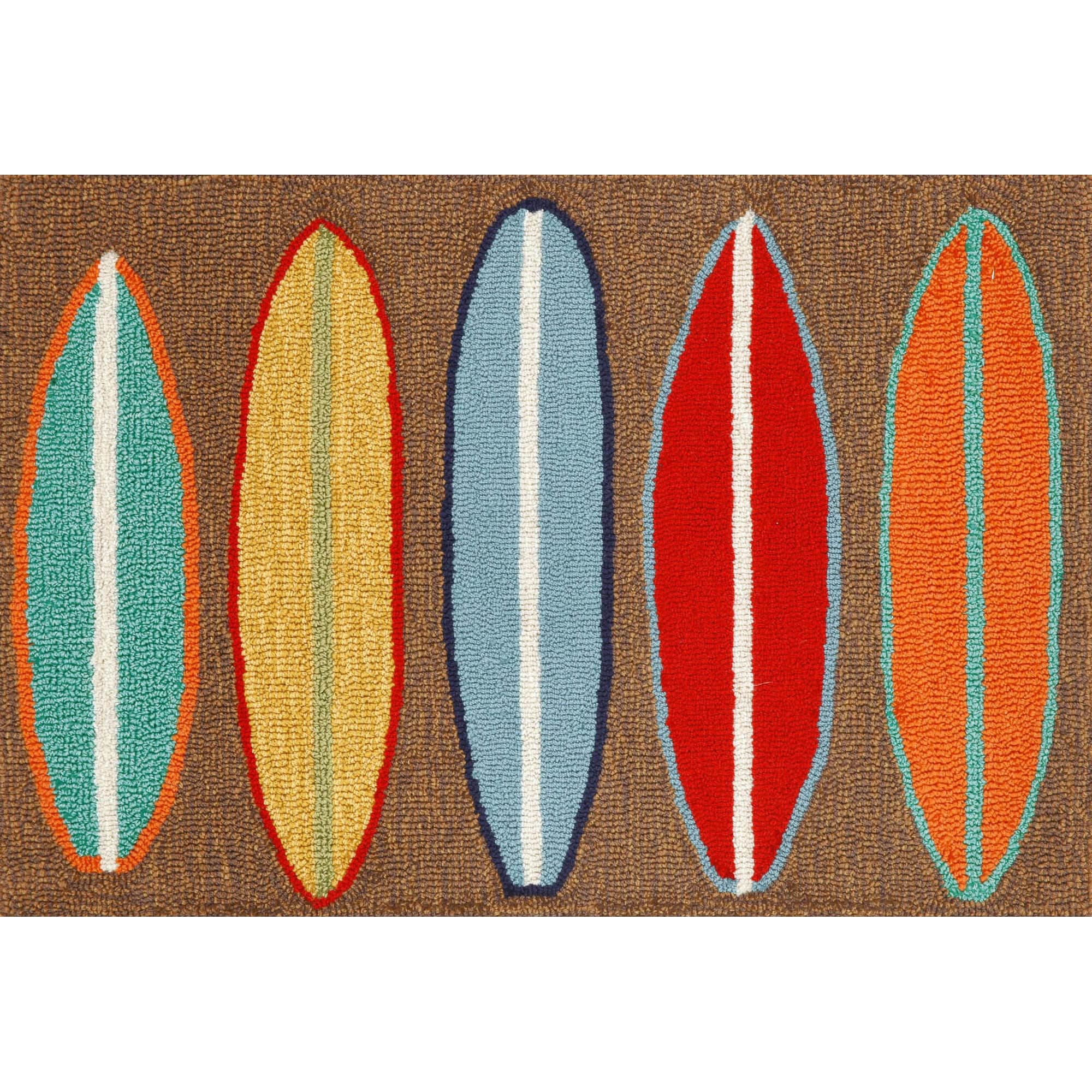 Lush Decor Frontporch Surfboards Indoor/Outdoor Rug