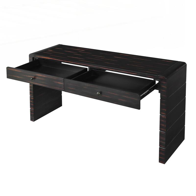 Curved Console Table with Storage