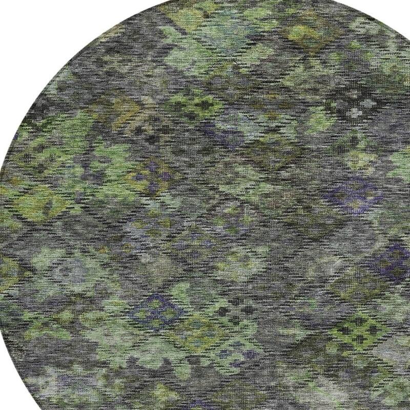 HomeRoots Floral Traditional Rectangle Outdoor Rug