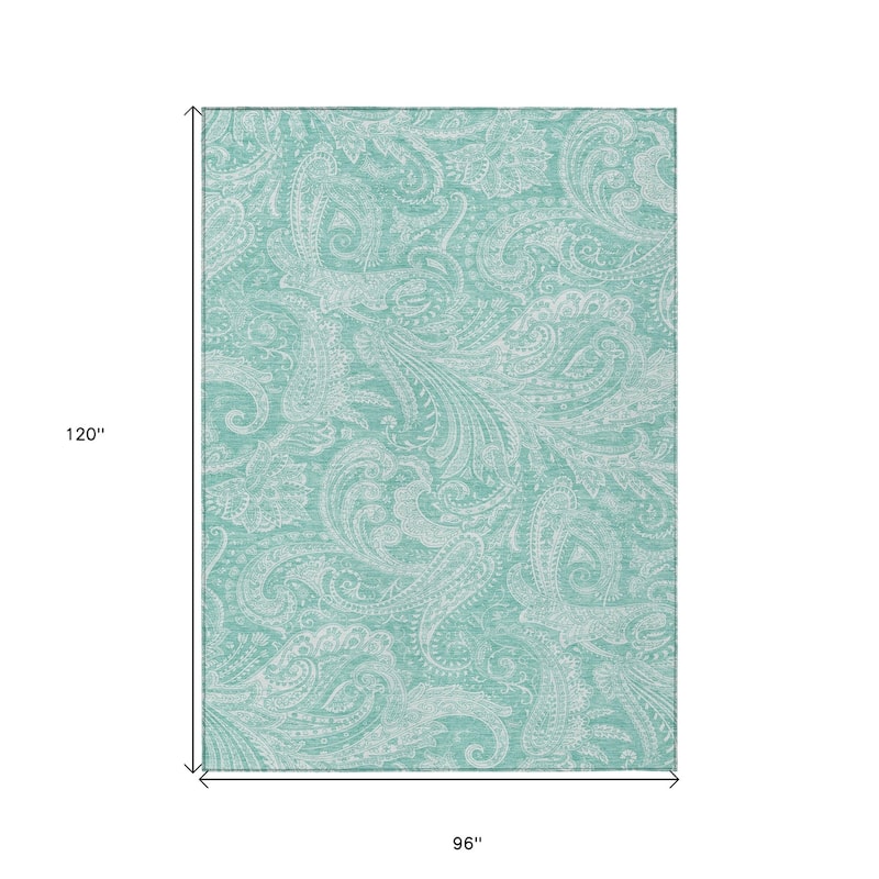 HomeRoots Paisley Transitional Rectangle Outdoor Rug