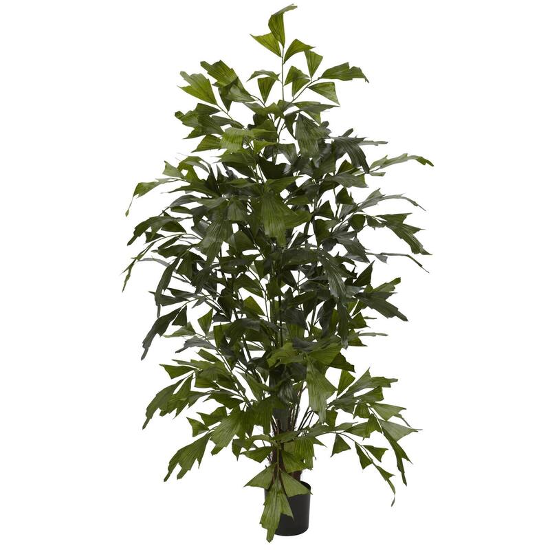 Realistic Fishtail Palm Tree - 4.5Ft Artificial Silk Tree Indoor, Home Decor, Office Plant - 4.5ft.