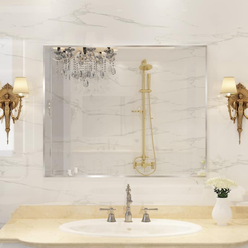 QuivaraView Wall Mounted Aluminum Frame Bathroom Vanity Mirror