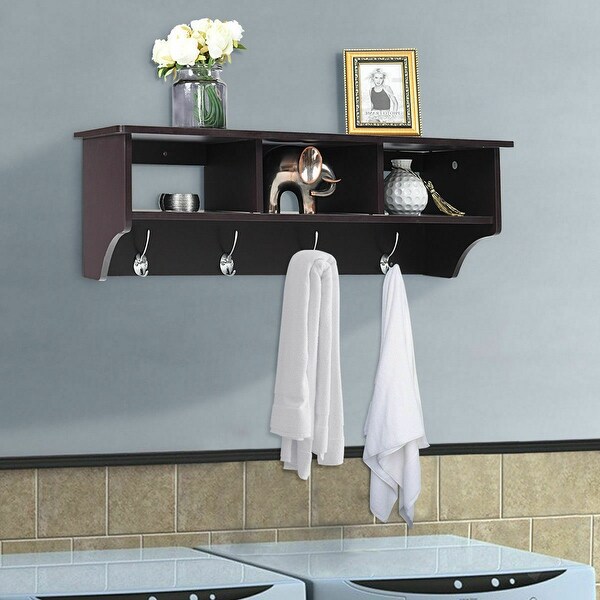hallway coat rack with shelf