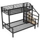 preview thumbnail 22 of 22, Metal Twin over Full Bunk Bed with Storage and Wardrobe