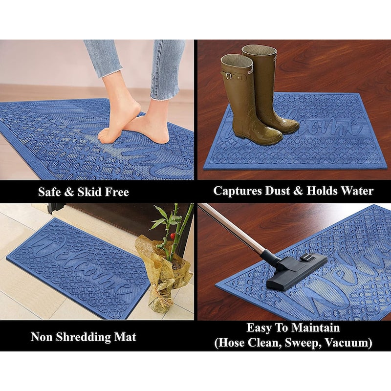 A1HC Water retainer Indoor/Outdoor Doormat, 24" x 36", Skid Resistant