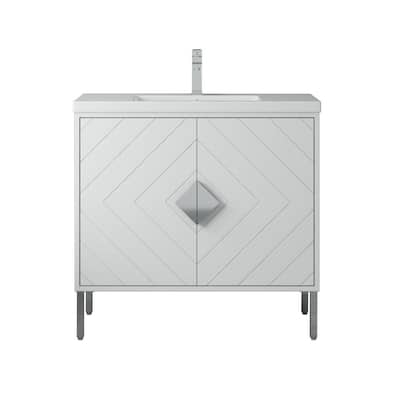 36" Tennant Brand Modern Style White Eileen Bathroom Sink Vanity
