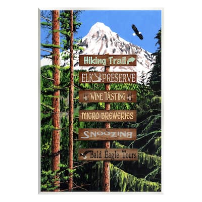 Stupell Woodland Activities Sign Wall Plaque Art Design By Gail Fraser