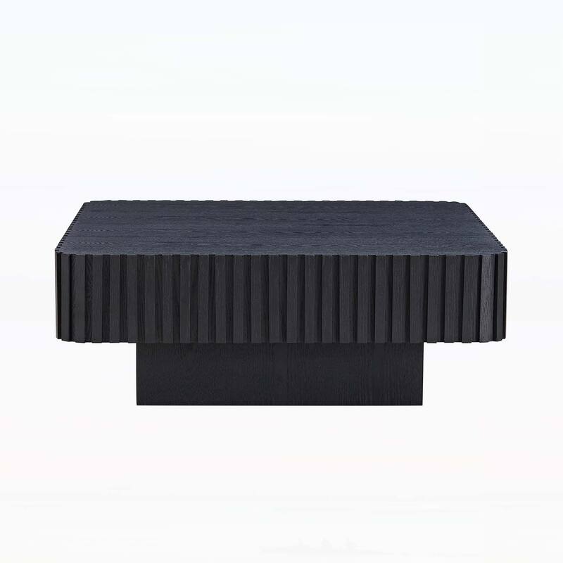 Modern Handcrafted Square Coffee Table for Living Room - Black