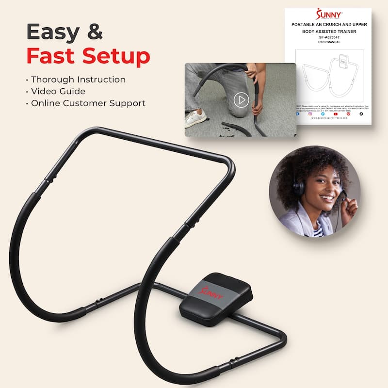Sunny Health & Fitness Portable Ab Crunch Assisted Trainer - SF-A023047