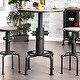preview thumbnail 1 of 4, Furniture of America Industrial Black 32-inch Metal Round Bar Table