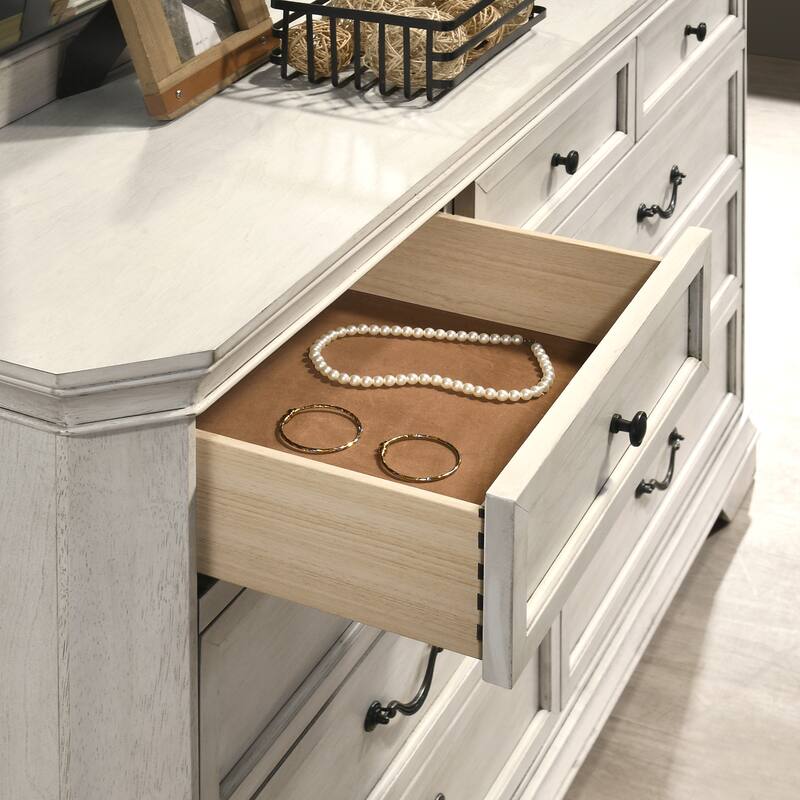 Roundhill Furniture Maderne Traditional Wood 9-Drawer Dresser