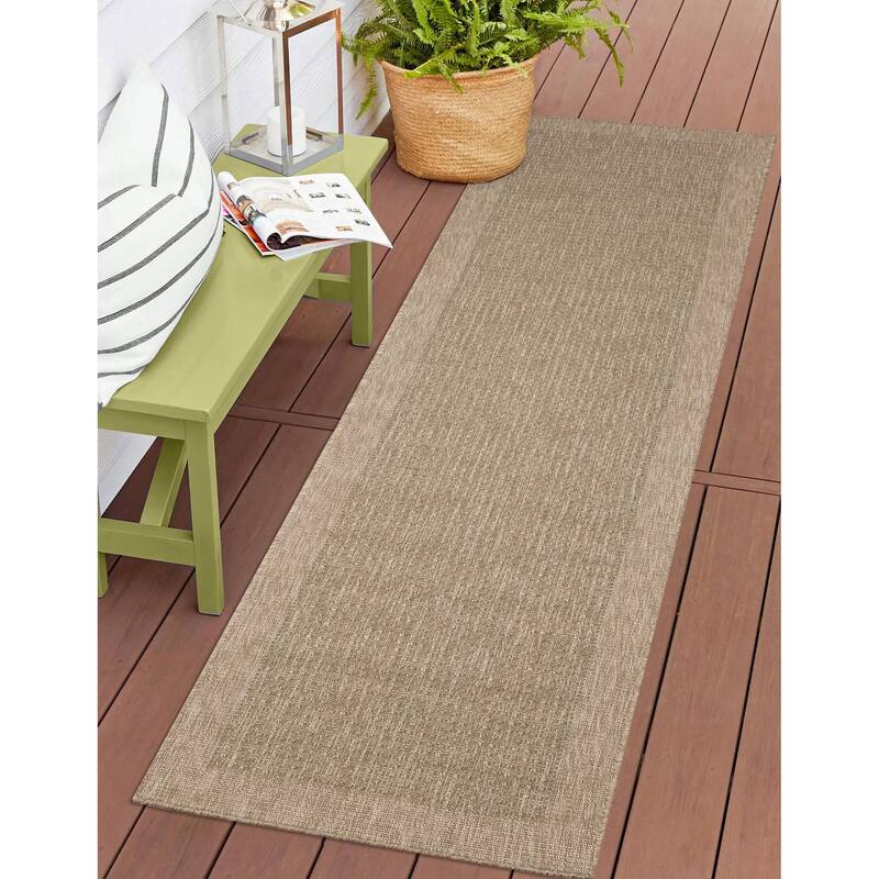 Liora Manne Sahara Texture Border Indoor/Outdoor Rug