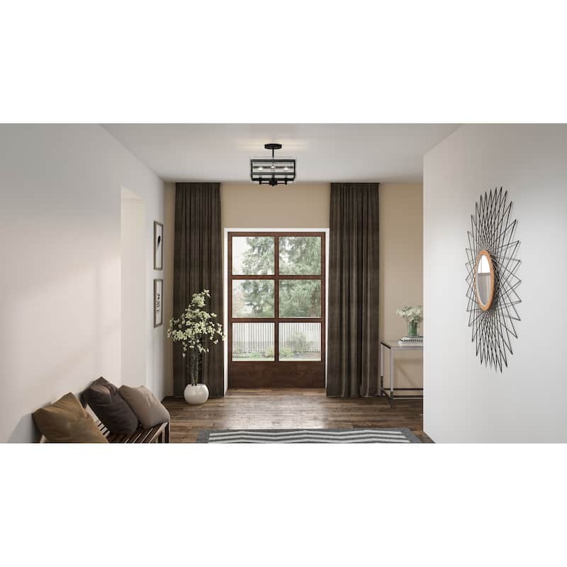 Lancer 4-Light Earth Black Semi-Flush Mount - Earth Black