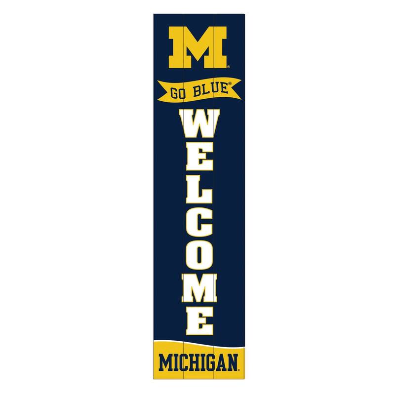 47" Porch Leaner Welcome Wall Sign, University Of Michigan