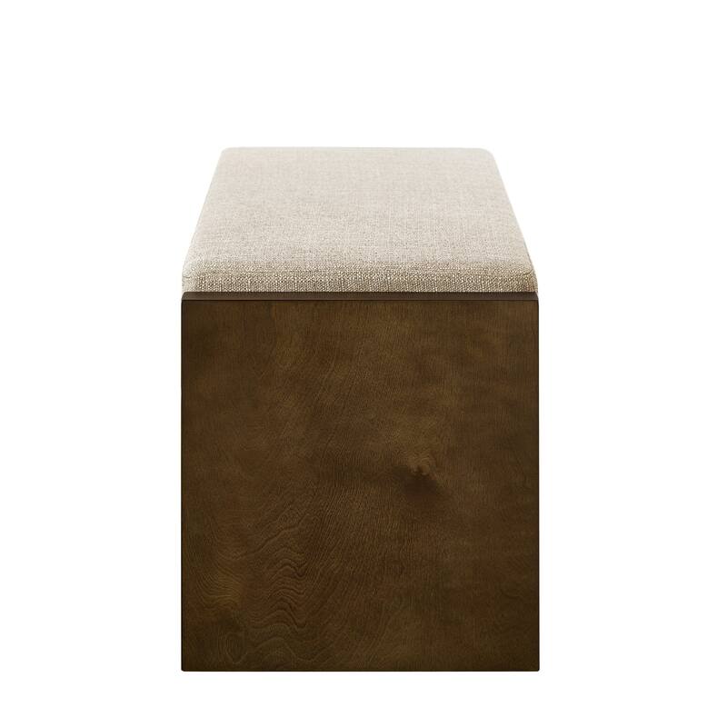 Homy Casa 47" / 40" Accent Bench with Storage, Padded Seating & Lower Shelf Shoe Rack