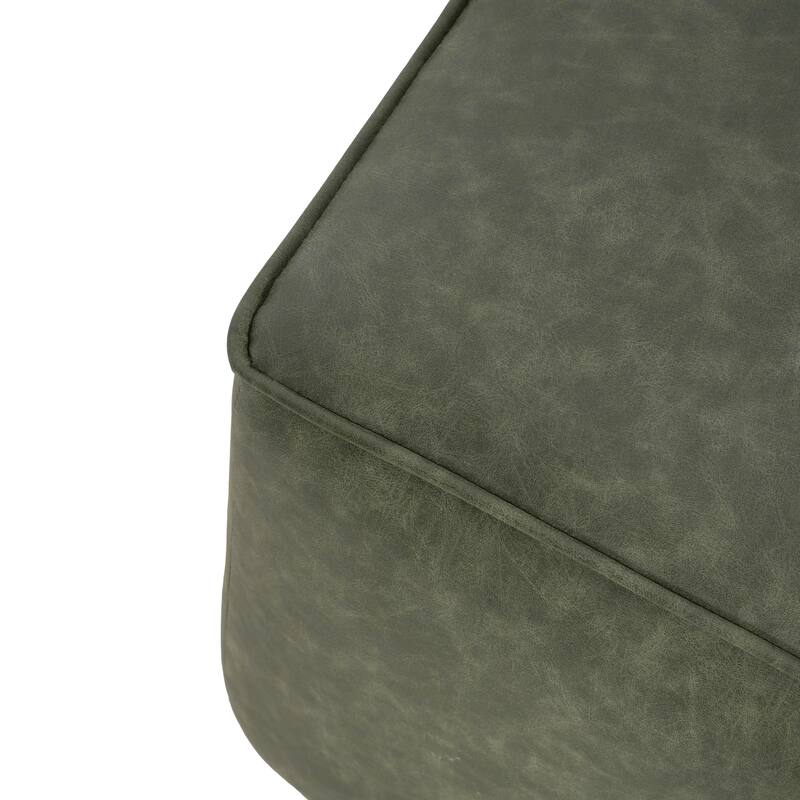 Roomfitters Square Upholstered Ottoman Coffee Table with Modern Low Profile Design