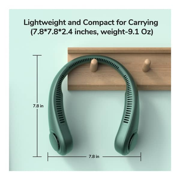 JisuLife Bladeless Turbine Neck Fan FA14, Dark Green