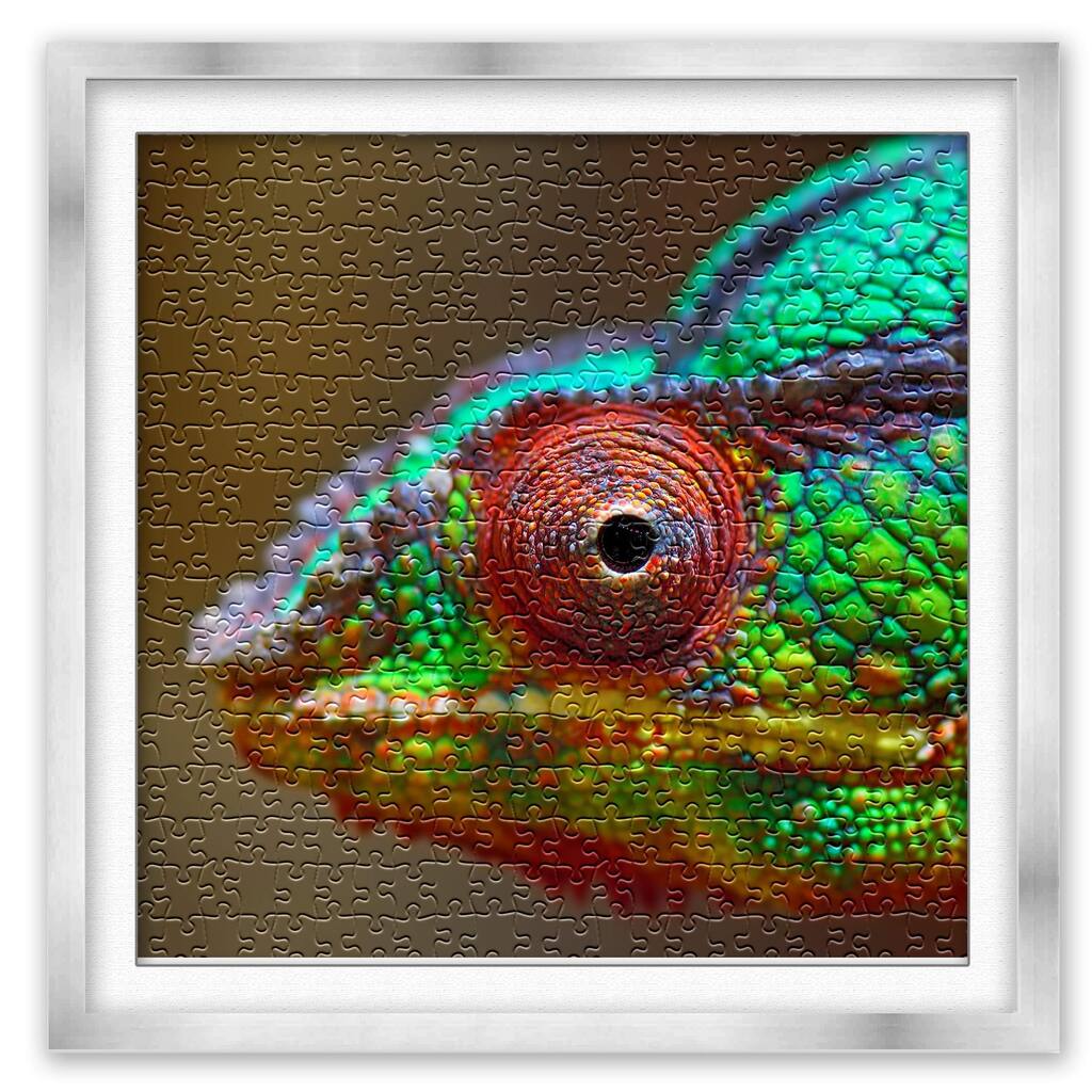 19x19 Jigsaw Puzzle Frame Kit - Kit Includes Puzzle Glue Sheets, Silver Wood Puzzle Frame with White Mat