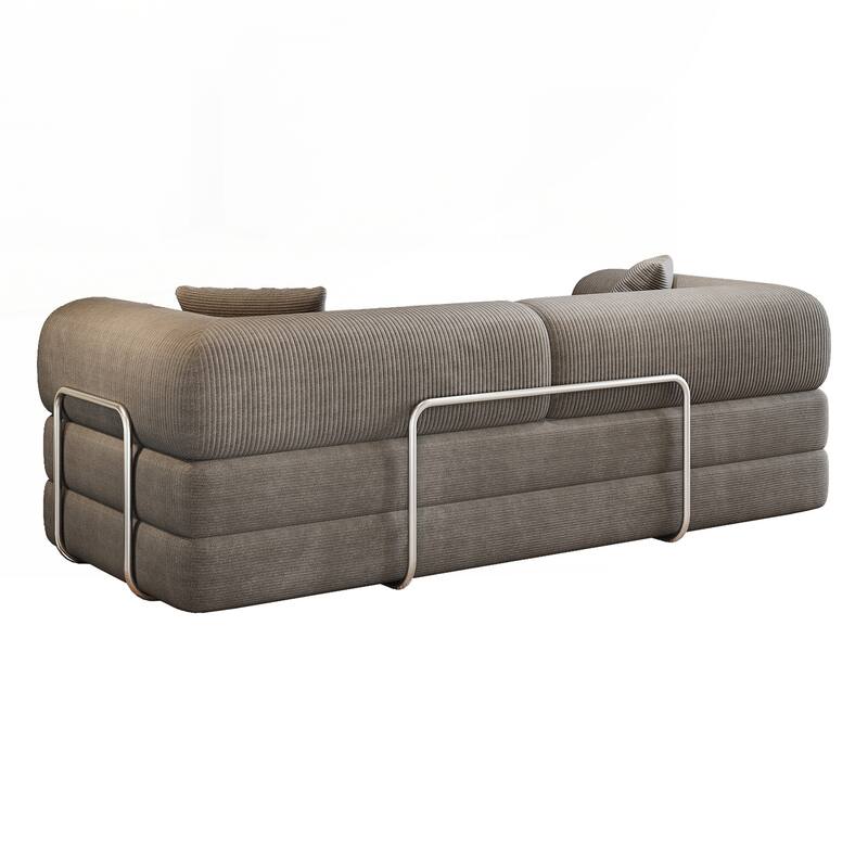 Compression Sofa,Convertible Floor Sofa Bed-with Pillow Back Support Armrest,Comfy Futon Couch Sleeper Bed