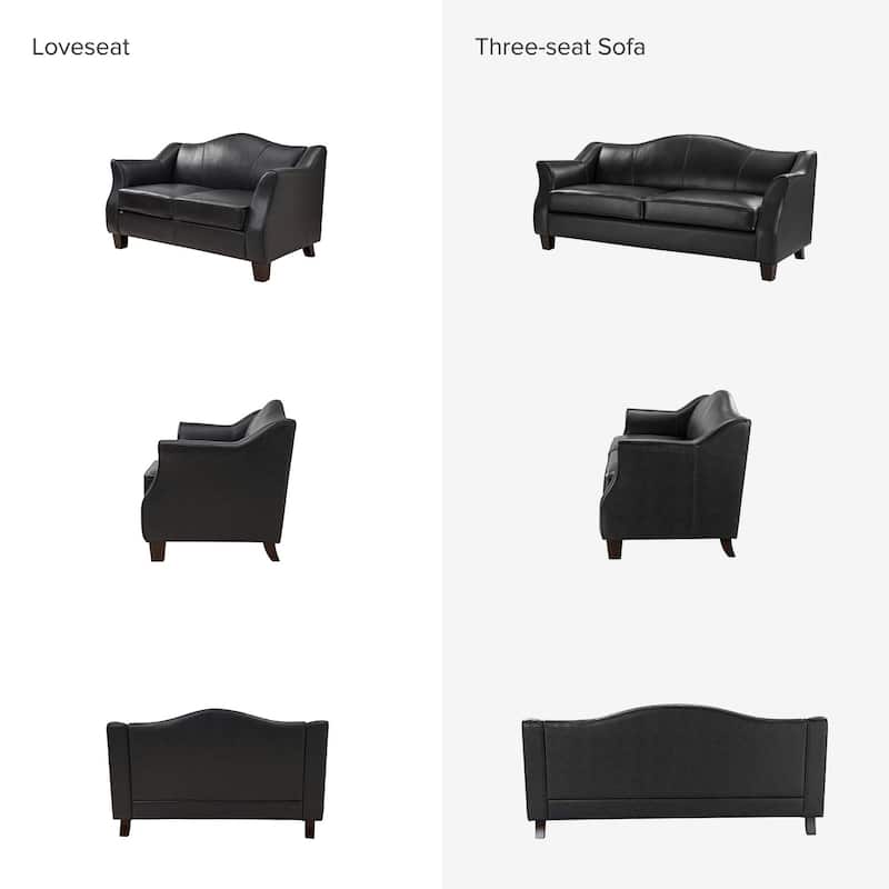 Franco Traditional Genuine Leather Sofa Set of 2 by HULALA HOME