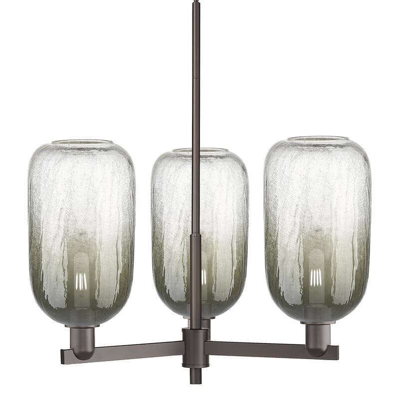 Innovations Lighting 716-3CR-17-18 Brookhaven Cloche Chandelier - Oil Rubbed Bronze / Slate