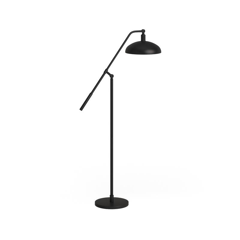 Devon Boom Arm Floor Lamp with Metal Shade