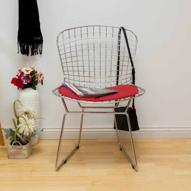 Chrome Wire Dining Side Chair (Set of 2) - N/A