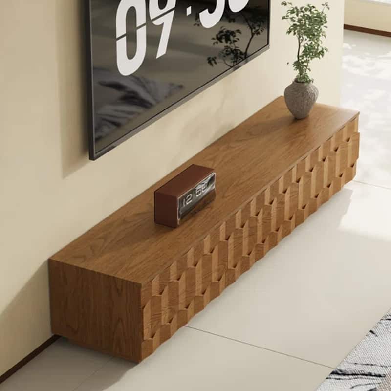 Brown Wood Grain Combination Tv Cabinet