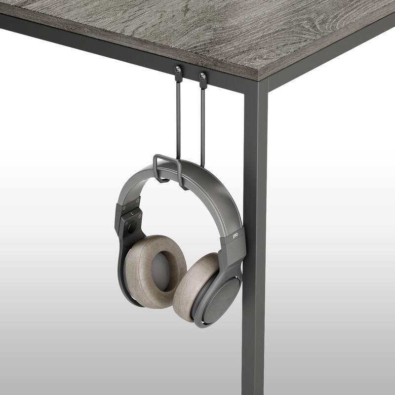 Computer Desk Home Office Computer Desk with 4 Shelves & Hooks