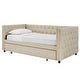 preview thumbnail 13 of 18, Kahler Weave Fabric Daybed with Metal Slats by iNSPIRE Q Classic Beige