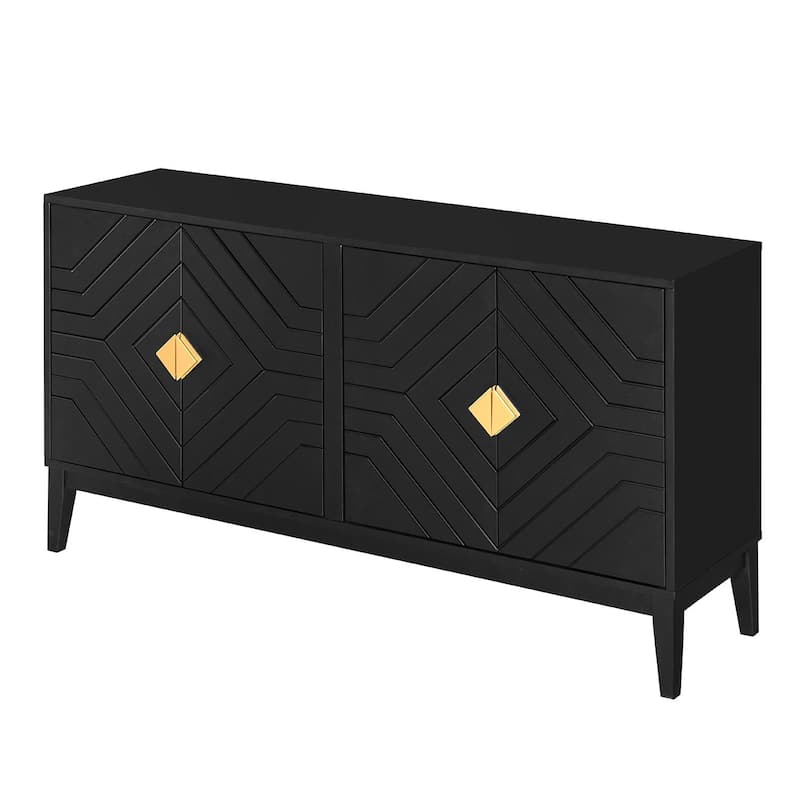4-Door Sideboard Storage Cabinet